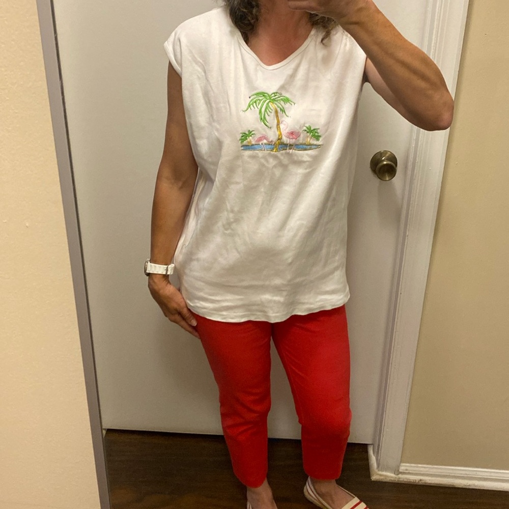 Vintage flamingos tank top - Picture 1 of 6